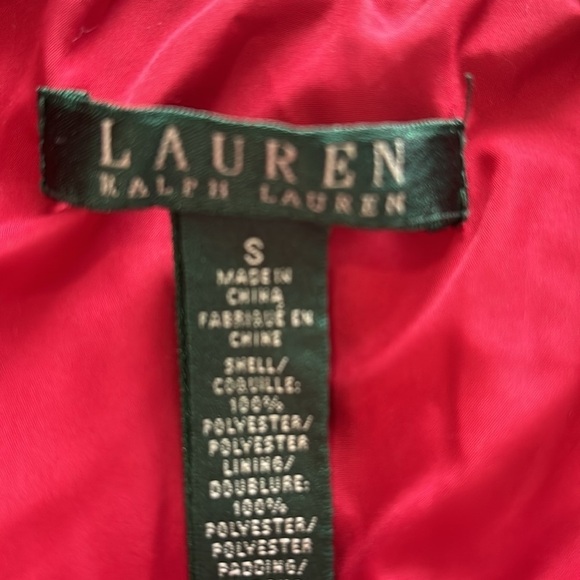 LAUREN Ralph Lauren RN 41331 black vest with red lining size S - Picture 7 of 13